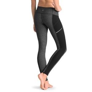 Athleta Grey & Black Criss Cross Drifter Tights XS